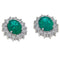 Boucles d'oreilles Guidetti - Boucles d’oreilles en or blanc avec émeraudes et diamants 58 Facettes G3598