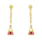 Boucles d'oreilles Boucles d’oreilles pendantes à borsettes en or jaune 18 ct émaillé 58 Facettes 34601