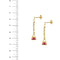 Boucles d'oreilles Boucles d’oreilles pendantes à borsettes en or jaune 18 ct émaillé 58 Facettes 34601