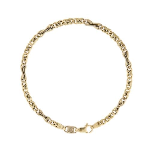 Bracelet Oro Azzurro - Bracelet homme maille œil de tigre en or jaune 18 ct 58 Facettes 35765