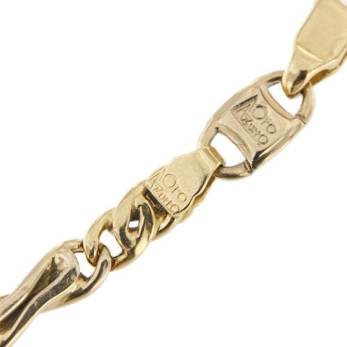 Bracelet Oro Azzurro - Bracelet homme maille œil de tigre en or jaune 18 ct 58 Facettes 35765
