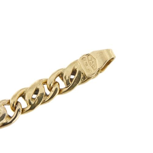 Bracelet Oro Azzurro - Bracelet homme maille œil de tigre en or jaune 18 ct 58 Facettes 35765