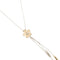 Collier Comete - Collier fleur en or rose et or blanc 18 ct avec diamant 58 Facettes 31903