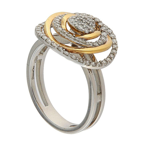 Bague DonnaOro - Bague en or rose et blanc avec diamants 0,60 ct 58 Facettes G3791