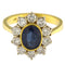 Bague Guidetti - Bague en or jaune et blanc, saphir et diamants 58 Facettes G3760