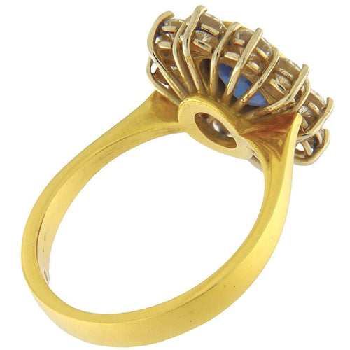 Bague Guidetti - Bague en or jaune et blanc, saphir et diamants 58 Facettes G3760