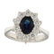 Bague 54 Zaffiro - Bague en or blanc avec diamants 58 Facettes G3759