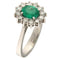 Bague Guidetti - Bague en or blanc avec émeraude et diamants 58 Facettes G3757