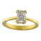 Bague 54 Solitario - Bague en or jaune avec diamant taille Radiant 58 Facettes G3728