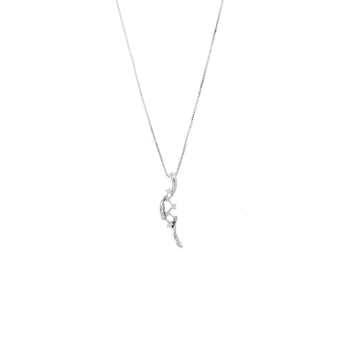 Collier Collier - Pendentif en or blanc 18 kt et diamants 58 Facettes 17885