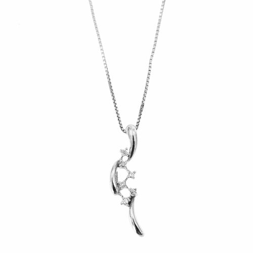 Collier Collier - Pendentif en or blanc 18 kt et diamants 58 Facettes 17885