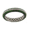 Bague 54 Guidetti - Bague eternity en or blanc avec diamants et tsavorites 58 Facettes G3669