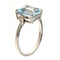 Bague 54 Guidetti - Bague en or blanc avec aigue-marine et diamants 58 Facettes G3692