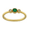 Bague Guidetti - Bague en or jaune avec émeraude et diamants 58 Facettes G3655