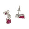Boucles d'oreilles Guidetti - Boucles d'oreilles à lobo en or blanc rubis et diamants 58 Facettes G3574