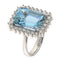 Bague Guidetti - Bague en or blanc avec aigue-marine et diamants 58 Facettes G3538