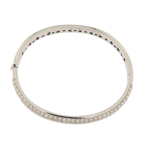 Bracelet Guidetti - Bracelet rigide en or blanc et diamants 58 Facettes G3297