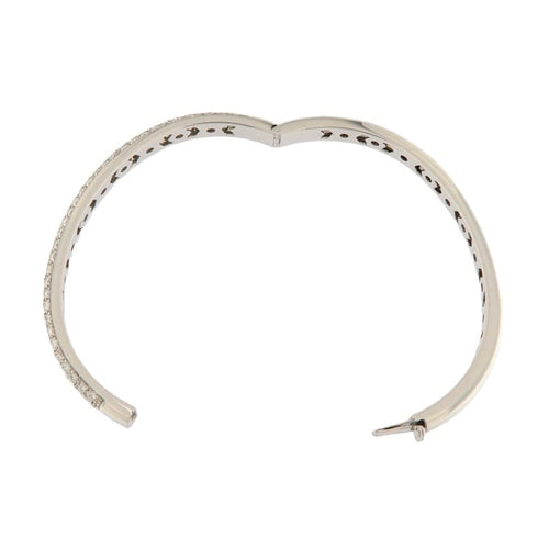 Bracelet Guidetti - Bracelet rigide en or blanc et diamants 58 Facettes G3297