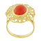 Bague 54 Corallo - Bague en or jaune et corail 58 Facettes G3293