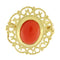 Bague 54 Corallo - Bague en or jaune et corail 58 Facettes G3293