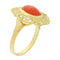 Bague 54 Corallo - Bague en or jaune et corail 58 Facettes G3293