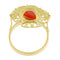 Bague 54 Corallo - Bague en or jaune et corail 58 Facettes G3293
