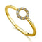 Bague LeCarré | Anello cerchio in oro giallo con diamanti 58 Facettes G3185