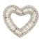 Pendentif Guidetti - Pendentif cœur en or blanc avec pavé de diamants 58 Facettes G3147