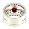Bague Guidetti - Bague en or blanc avec rubis et diamants 58 Facettes G3142