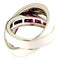 Bague Guidetti - Bague à fasces croisées en or blanc rubis et diamants 58 Facettes G3113