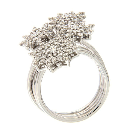 Bague 54 Guidetti - Bague en or blanc avec diamants taille brillant 1,22 ct 58 Facettes G3061