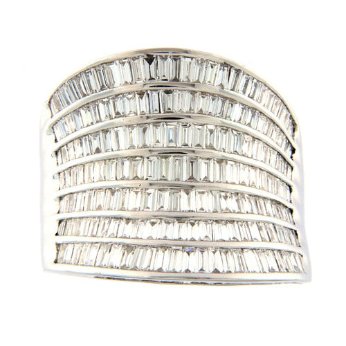 Bague Guidetti - Bague en or blanc avec diamants taille baguette 58 Facettes G3060
