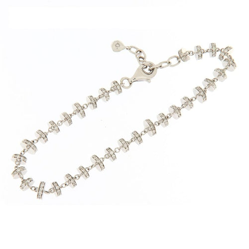 Bracelet Guidetti - Bracelet en or blanc avec diamants taille brillant 58 Facettes G2774