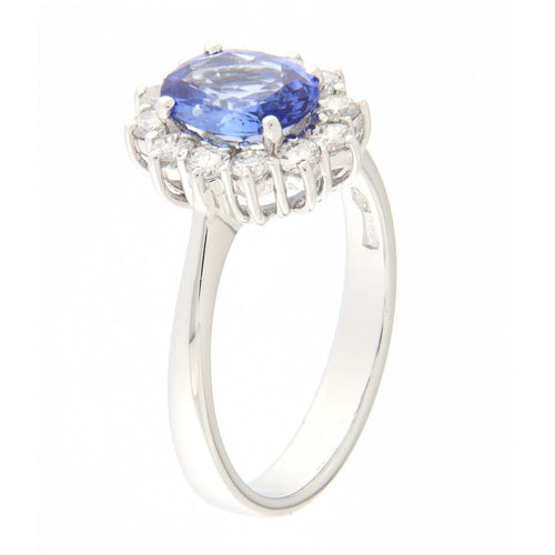 Bague Guidetti - Bague en or blanc avec saphir et diamants 58 Facettes G2787