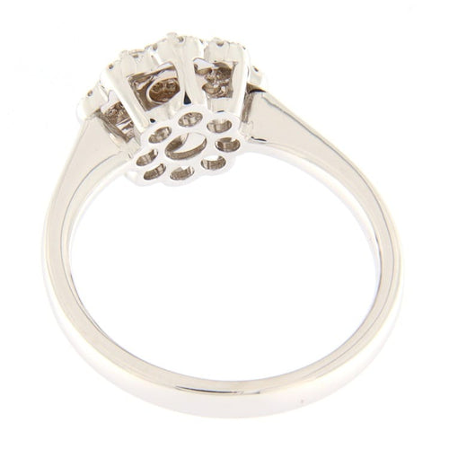 Bague Guidetti - Bague fleur en or blanc diamants taille brillant 58 Facettes G2771