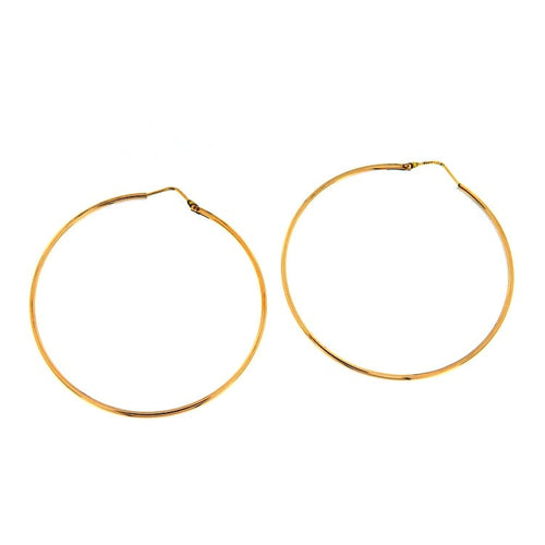 Boucles d'oreilles Guidetti - Boucles d'oreilles créoles en or jaune 58 Facettes G2770