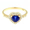 Bague Guidetti - Bague en or rose avec saphir taille cœur et diamants 58 Facettes G2769