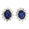 Boucles d'oreilles Guidetti - Boucles d’oreilles en or blanc avec saphirs et diamants 58 Facettes G2446