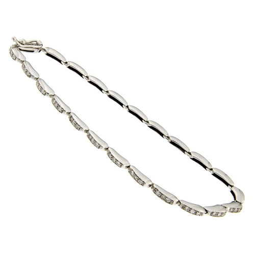 Bracelet Guidetti - Bracelet tennis en or blanc et diamants 58 Facettes G2430