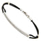 Bracelet Guidetti - Bracelet en or blanc et diamants avec cordon noir 58 Facettes G2433