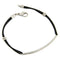 Bracelet Guidetti - Bracelet en or blanc et diamants avec cordon noir 58 Facettes G2433