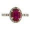 Bague Guidetti - Bague en or blanc avec rubis central et diamants 58 Facettes G2440