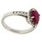 Bague Guidetti - Bague en or blanc avec rubis central et diamants 58 Facettes G2440