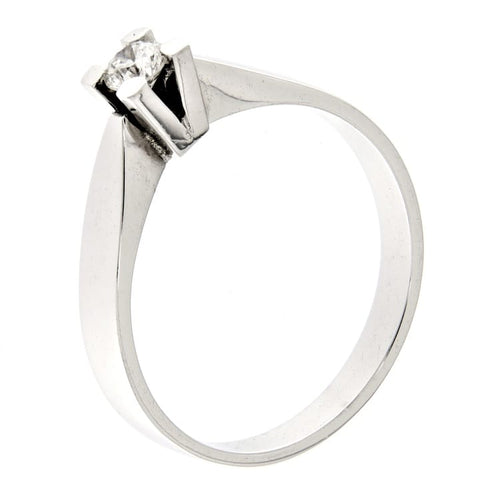 Bague Guidetti - Bague solitaire en or blanc avec diamant taille brillant 58 Facettes G3262