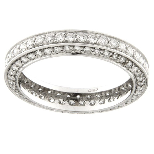 Bague Guidetti - Bague éternelle en or blanc et diamants 58 Facettes G3257