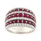 Bague Guidetti - Bague en or blanc avec pavé de rubis et diamants 58 Facettes G3049