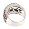 Bague Guidetti - Bague en or blanc avec pavé de rubis et diamants 58 Facettes G3049