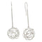 Boucles d'oreilles Guidetti - Boucles d'oreilles pendantes boule en or blanc et diamants 58 Facettes G2655
