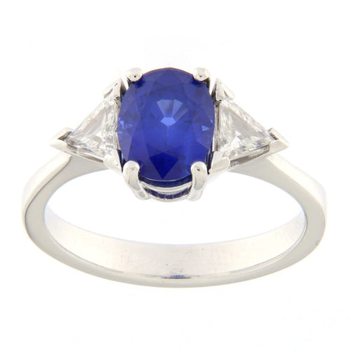 Bague Guidetti - Bague en or blanc, saphir IGI et diamants 58 Facettes G2794