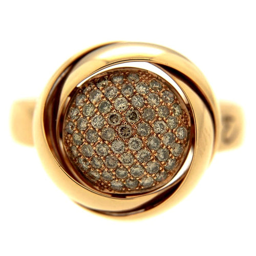 Bague K di Kuore - Bague en or rose et diamants brown 58 Facettes G1347